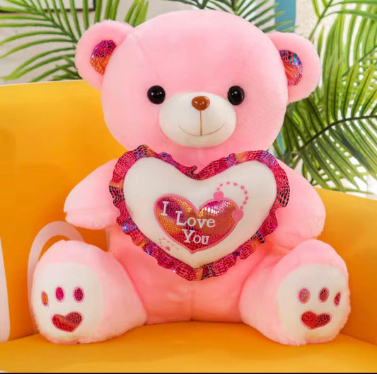 Love Teddy Bear pink Led glowing